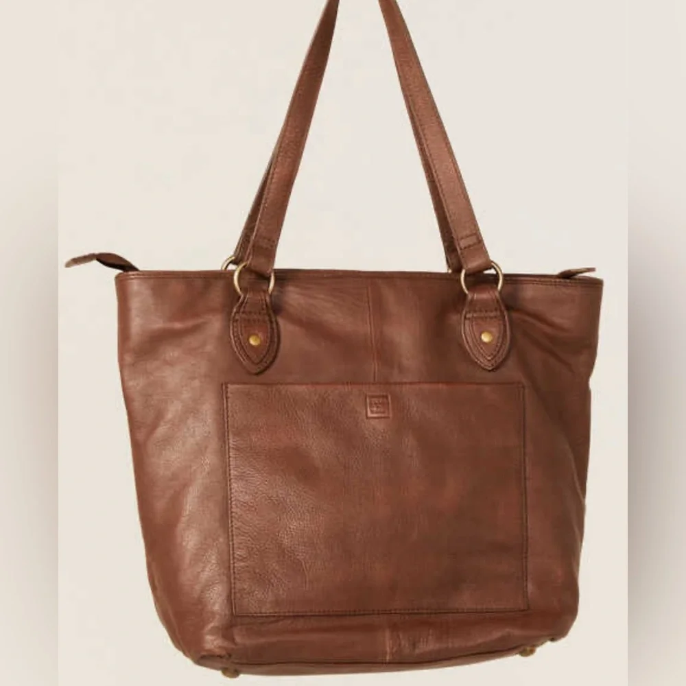 Cleo + Wolf Women's Basketweave Leather Tote Purse Handbag - Picture 2 of 12